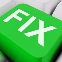 Green fix it button